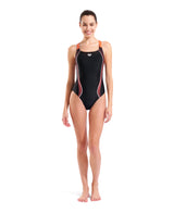 Arena Damen Badeanzug Control Pro Back B Schwarz/Calypso/Koralle
