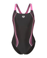 Arena Dames Corrigerend Badpak Control Pro Back B Zwart Shocking Pink