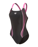 Arena Dames Corrigerend Badpak Control Pro Back B Zwart Shocking Pink