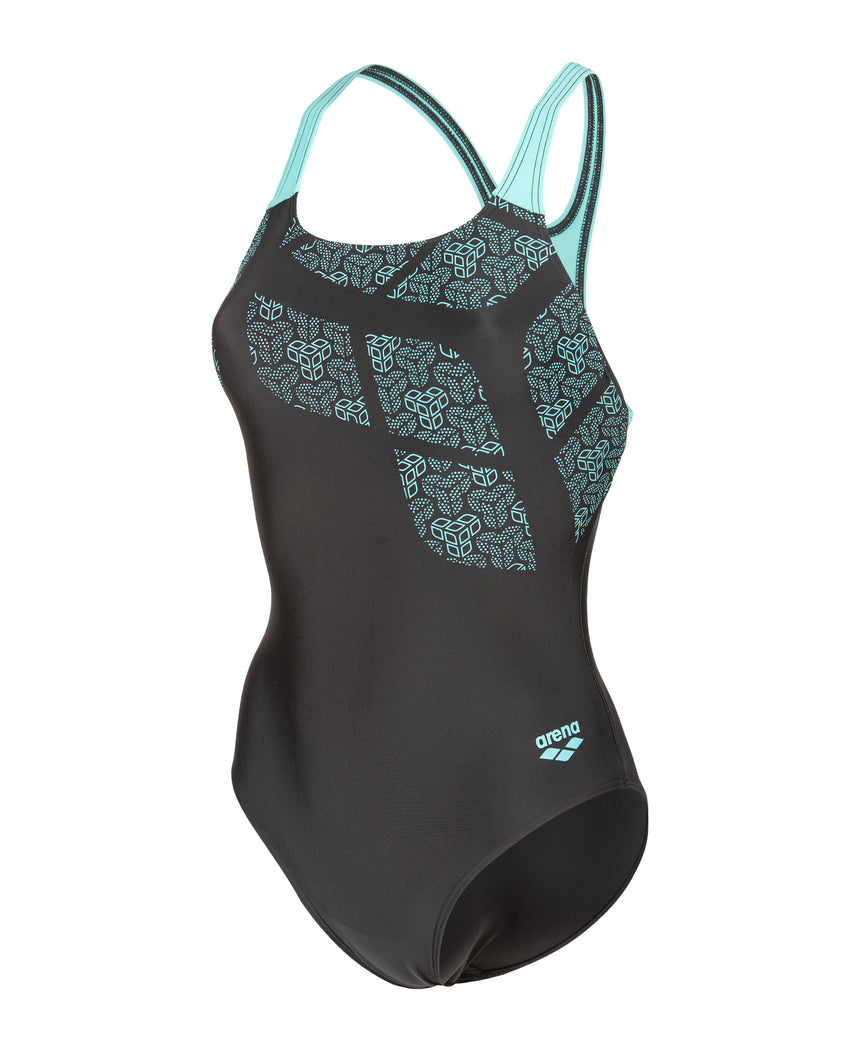 Arena Dames Badpak Kikko Swim Pro Back Zwart Water