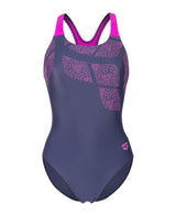 Arena Dames Badpak Kikko Swim Pro Back Navy Very Fuchsia
