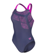 Arena Dames Badpak Kikko Swim Pro Back Navy Very Fuchsia
