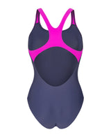 Arena Dames Badpak Kikko Swim Pro Back Navy Very Fuchsia