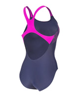 Arena Dames Badpak Kikko Swim Pro Back Navy Very Fuchsia