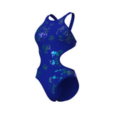 Arena Dames Badpak One Graphic Neonblauw