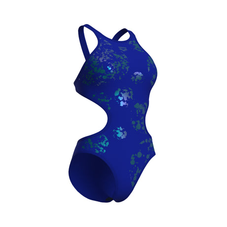 Arena Dames Badpak One Graphic Neonblauw