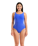 Arena Dames Badpak Isa Squared Back C Cup Helderblauw Wit