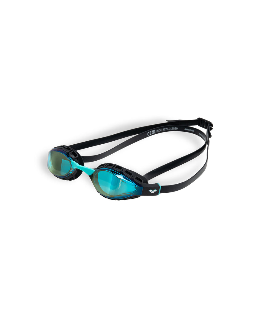 Arena Wedstrijdzwembril Air Sonic Mirror Aqua Zwart