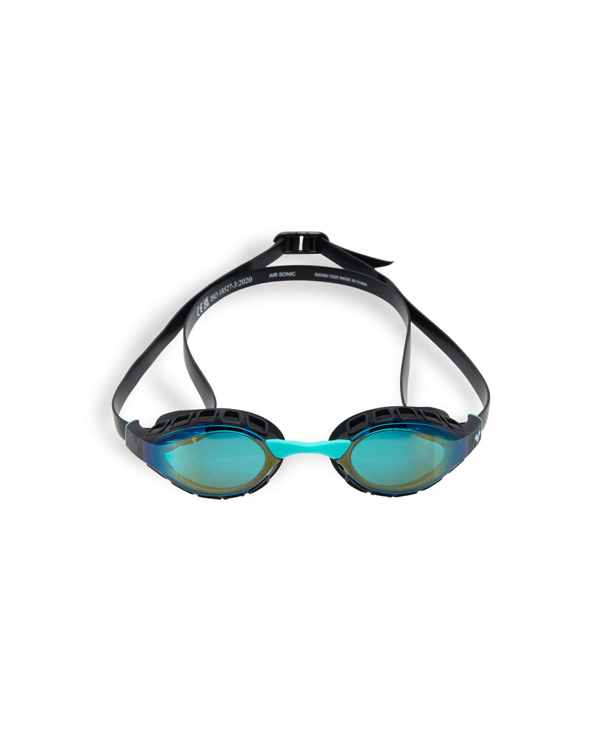 Arena Wedstrijdzwembril Air Sonic Mirror Aqua Zwart