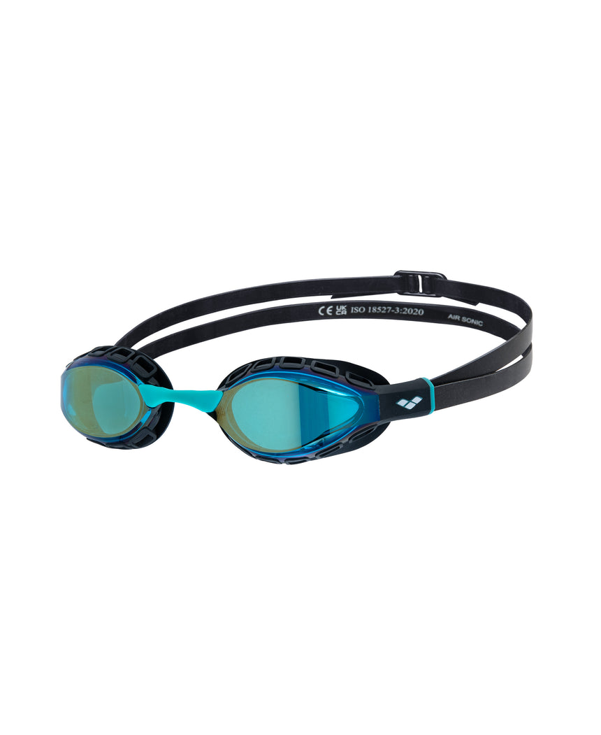Arena Wedstrijdzwembril Air Sonic Mirror Aqua Zwart