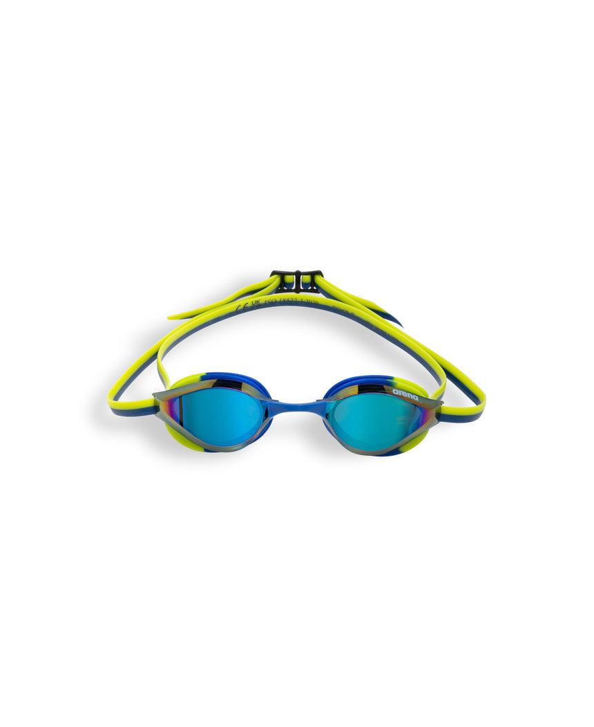 Arena Kinderzwembril Python Junior Mirror Blauw Lime