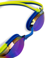 Arena Kinderzwembril Python Junior Mirror Blauw Lime