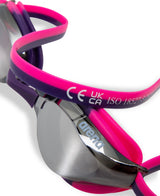 Arena Kinderzwembril Python Junior Mirror Zilver Shocking Pink Plum