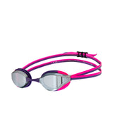 Arena Kinderzwembril Python Junior Mirror Zilver Shocking Pink Plum