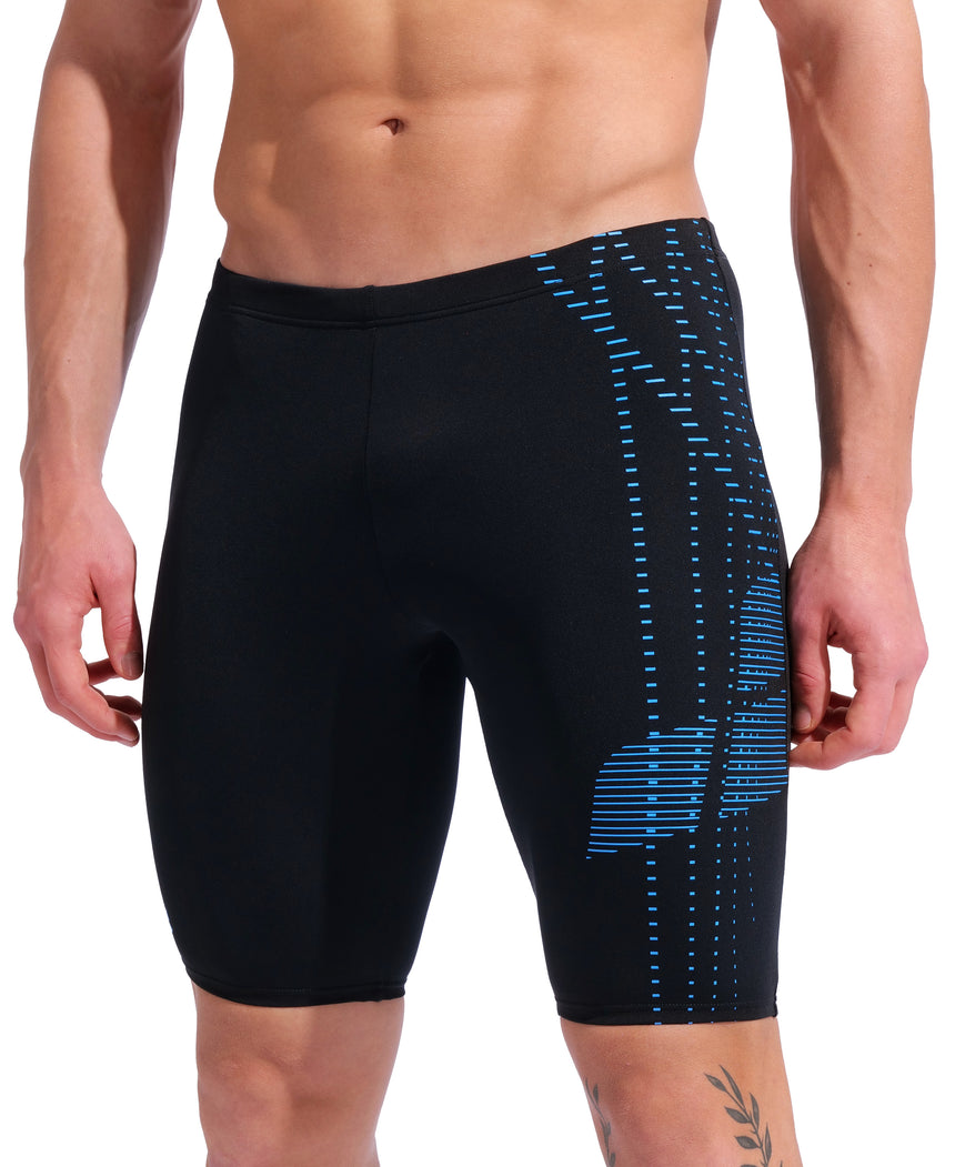 Arena Herren Schwimmjammer Asymmetrisches Design Schwarz/Türkis