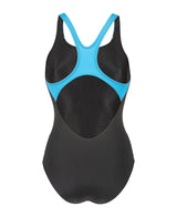 Arena Dames Badpak Graphic Swim Pro Back Zwart Turquoise