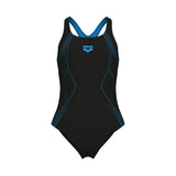 Arena Meisjes Badpak Graphic Swim Pro Back Zwart Turquoise