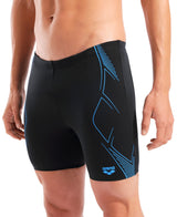 Arena Heren Zwemjammer Graphic Mid Zwart Turquoise