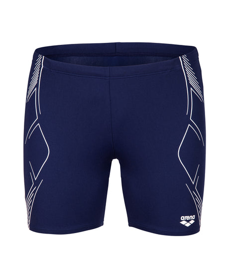Arena Herren Schwimmjammer Graphic Mid Navy Weiß