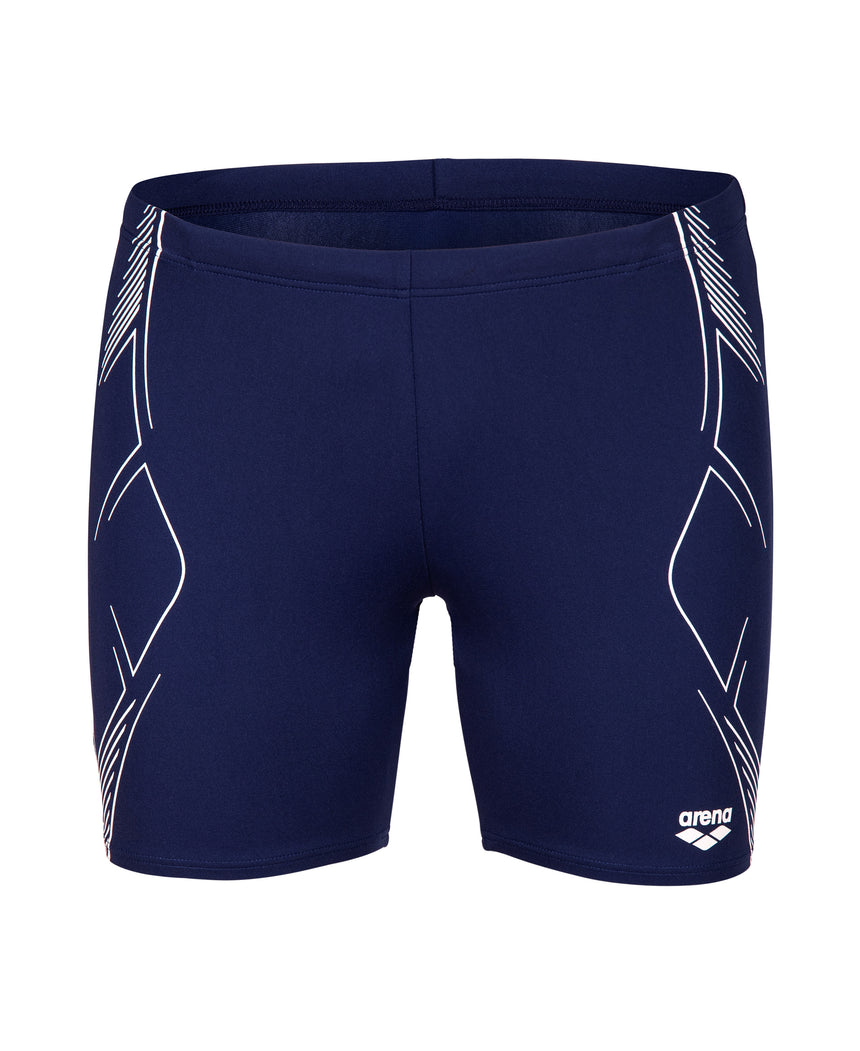 Arena Herren Schwimmjammer Graphic Mid Navy Weiß