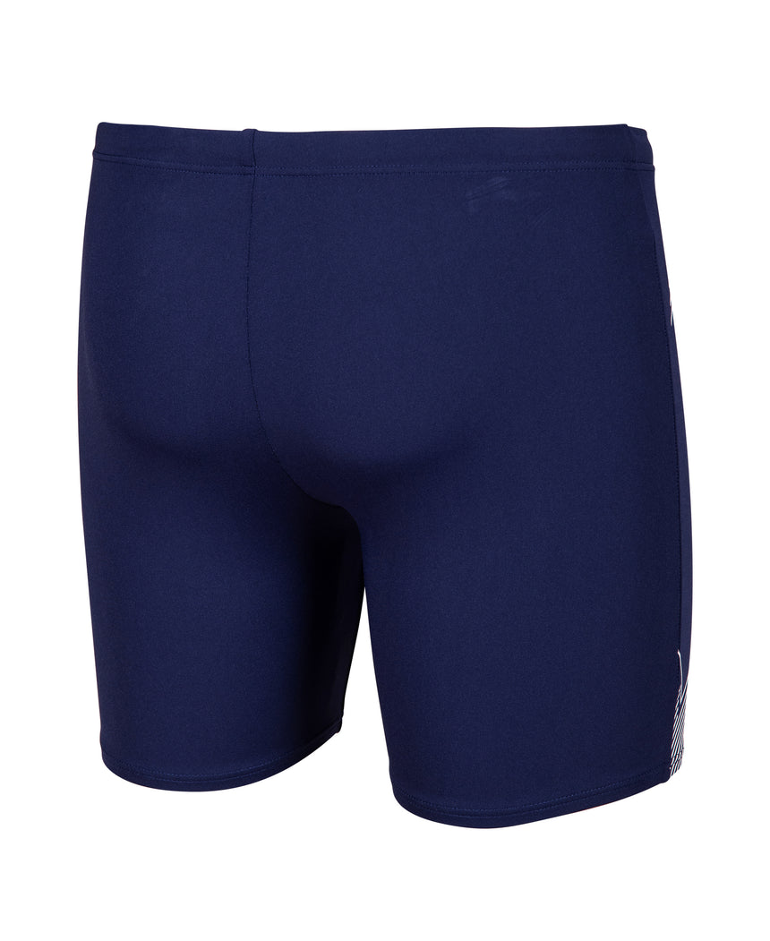 Arena Herren Schwimmjammer Graphic Mid Navy Weiß