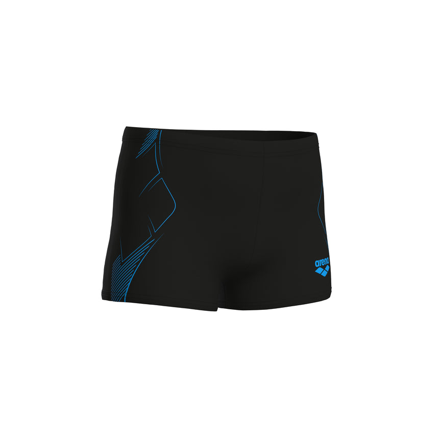 Arena Jungen Badeshort Graphic Schwarz Türkis