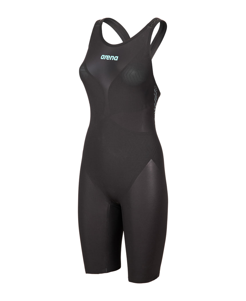 Arena Wettkampfanzug Powerskin Veloce Geschlossener Rücken Schwarz