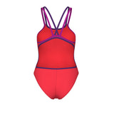 Arena Badpak Solid Double Cross Back Bright Coral