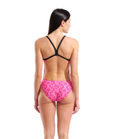 Arena Women's Floral Challenge Back Swimsuit back model view