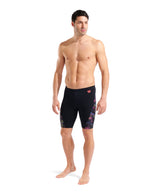 Arena Men's Flamingo Swim Jammer black multicolour angled front model view