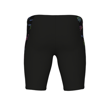 Arena Men's Flamingo Swim Jammer black multicolour back product view