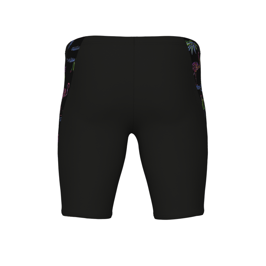 Arena Men's Flamingo Swim Jammer black multicolour back product view