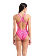 Arena Women's Floral Swim Pro Back Swimsuit back model view