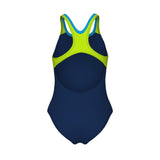 Arena Mädchen Badeanzug Paint Swim Pro Back Marineblau/Arctic-Lime/Türkis