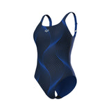 Arena Damen Badeanzug Ada Wing Back Leuchtblau/Multi