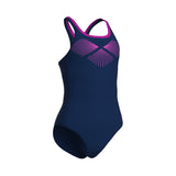 Arena Mädchen Badeanzug Bay Swim Pro Back Marine/Knall-Fuchsia