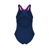 Arena Mädchen Badeanzug Bay Swim Pro Back Marine/Knall-Fuchsia