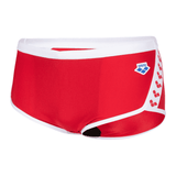 Arena Zwemboxer Icons Low Waist Solid Rood