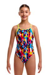Funkita Meisjes Badpak Diamond Back Broken Blox
