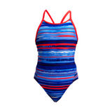 Funkita Girls' Diamond Back Swimsuit Lost Lines product view