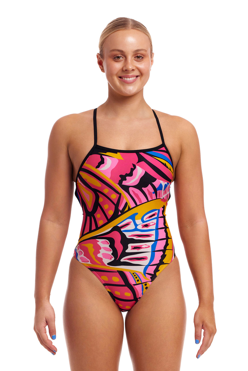Funkita Badeanzug Strapped In One Piece Lover Flies