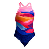 Funkita Women's Sky Hi Swimsuit Misty Mournes product view