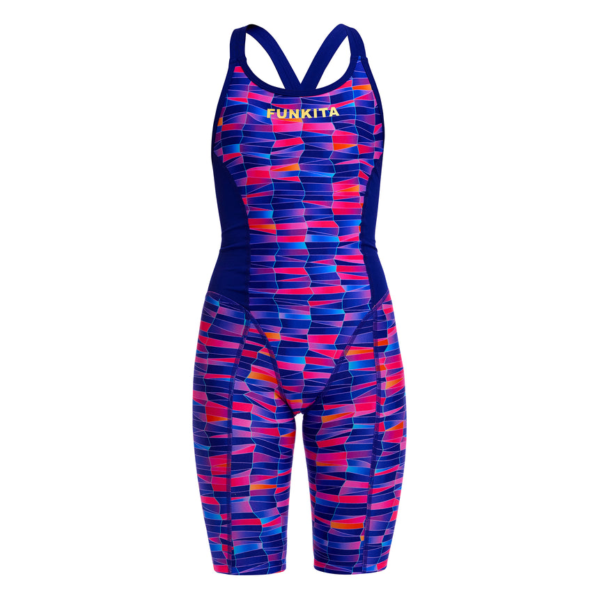 Funkita Meisjes Badpak met Pijpjes Fast Training Warped Waves