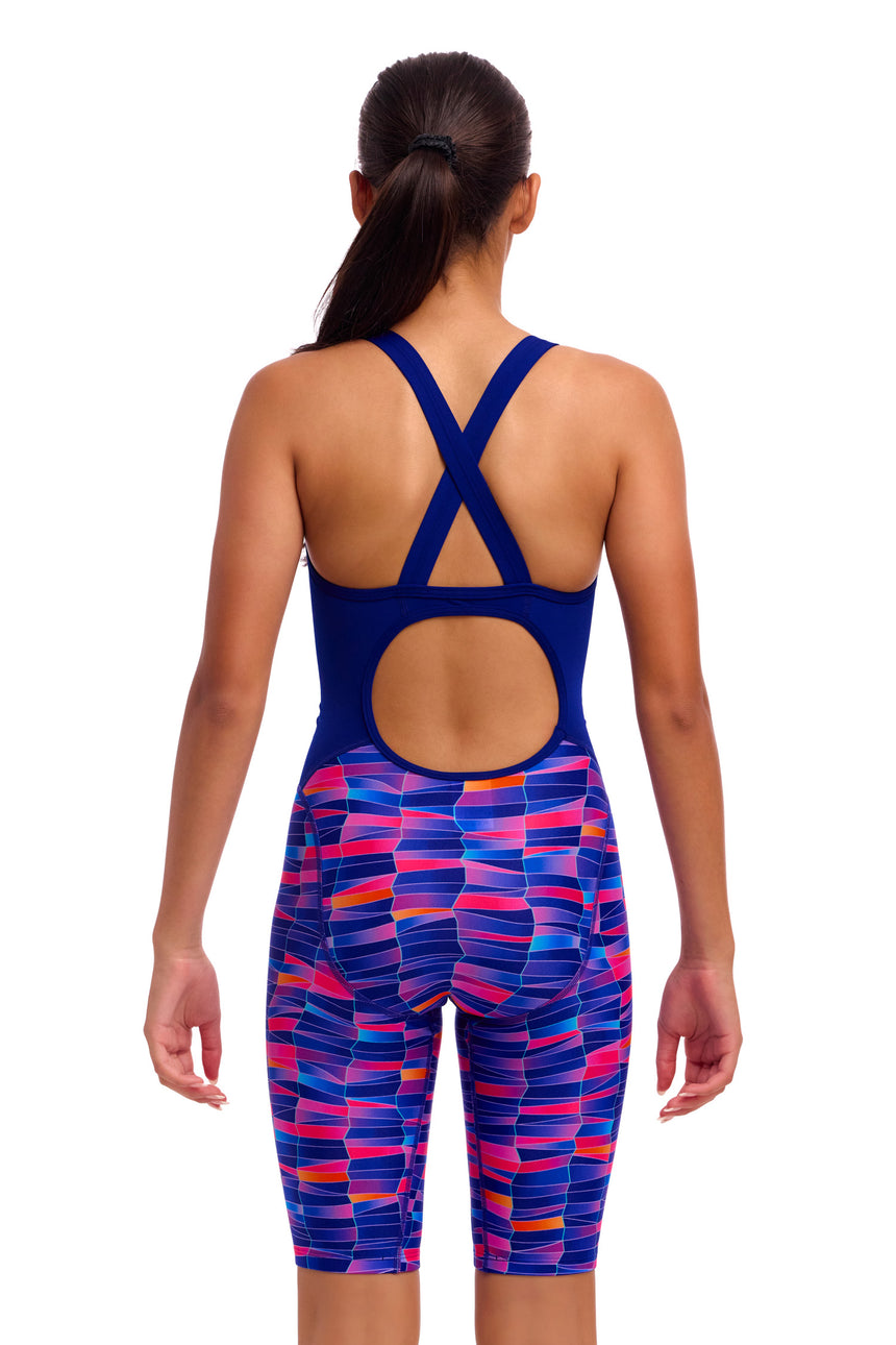 Funkita Girls Swimsuit With Legs Fast Training Wet Wave
