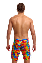 Funky Trunks Men's Training Swim Jammer Try the Lot back view on model