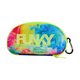 Funky Case Closed Goggle Case Falling Colours front view