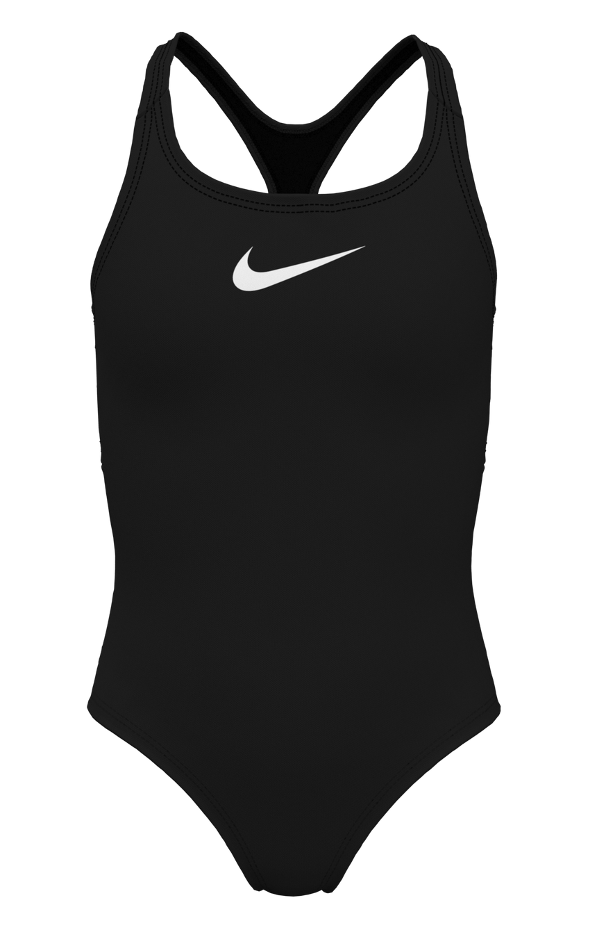 Nike Girls Swimsuit Racerback Solid Black