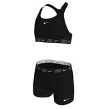 Nike Meisjes Bikini Set Racerback Short Solid Zwart