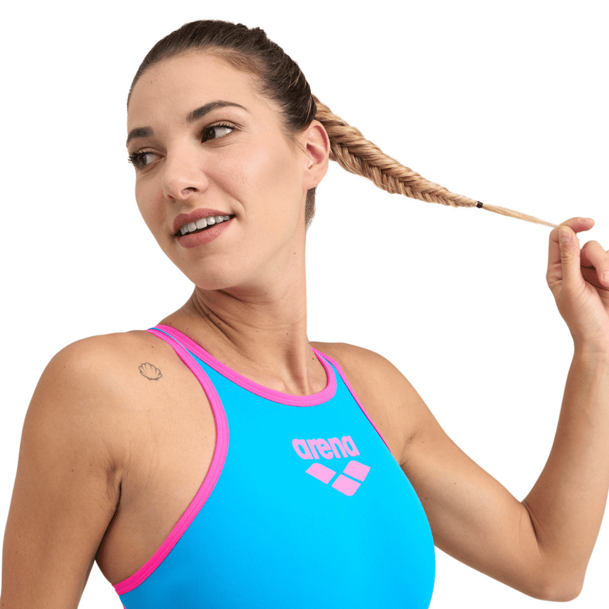 Arena Badpak One Biglogo Blauw/Roze