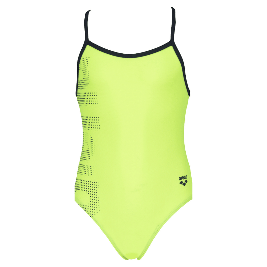 Arena Mädchen Badeanzug Logo Kids Girl One Piece Green-Navy